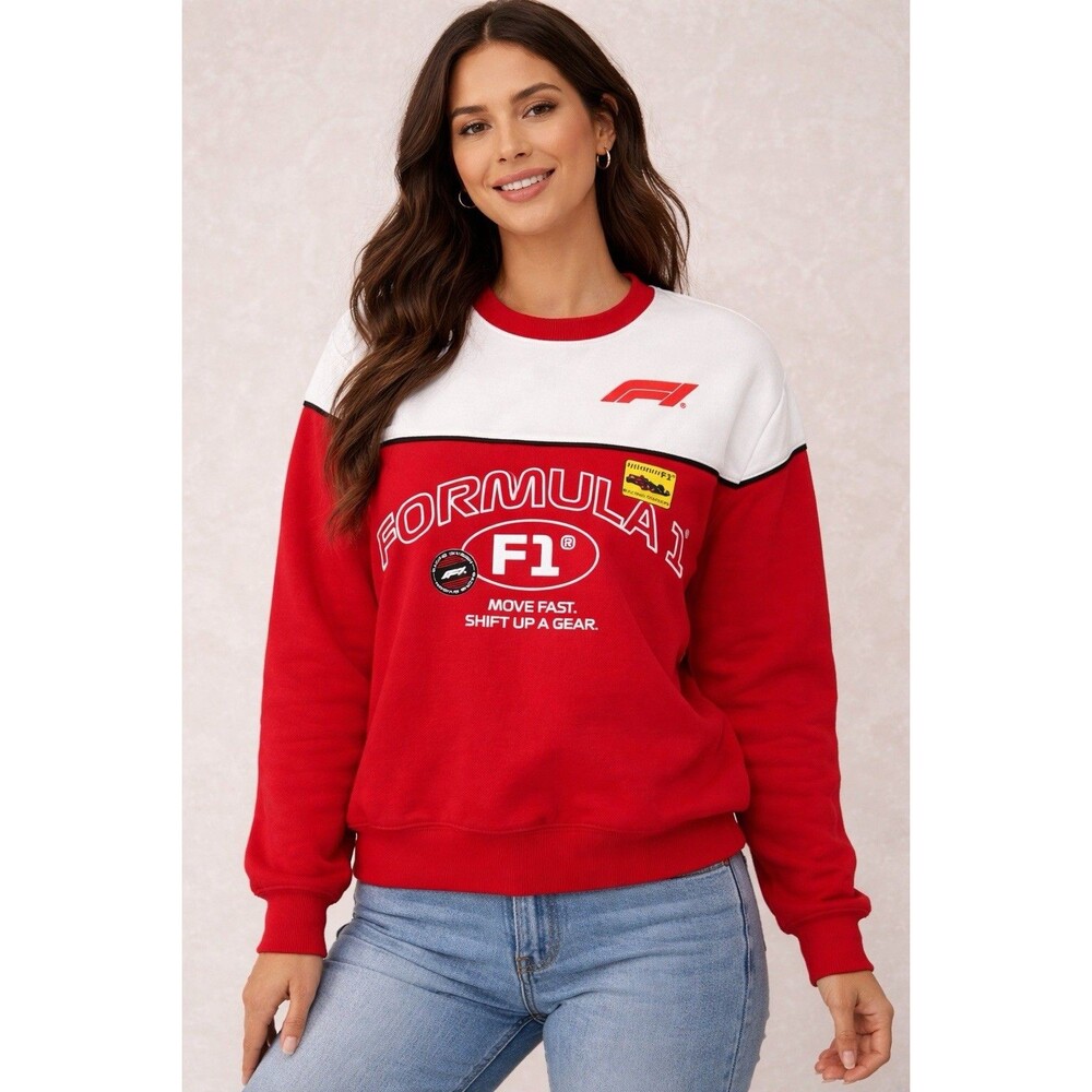 Formula 1 F1 Sweatshirt Women XL Hybrid Apparel Red Racing Graphic